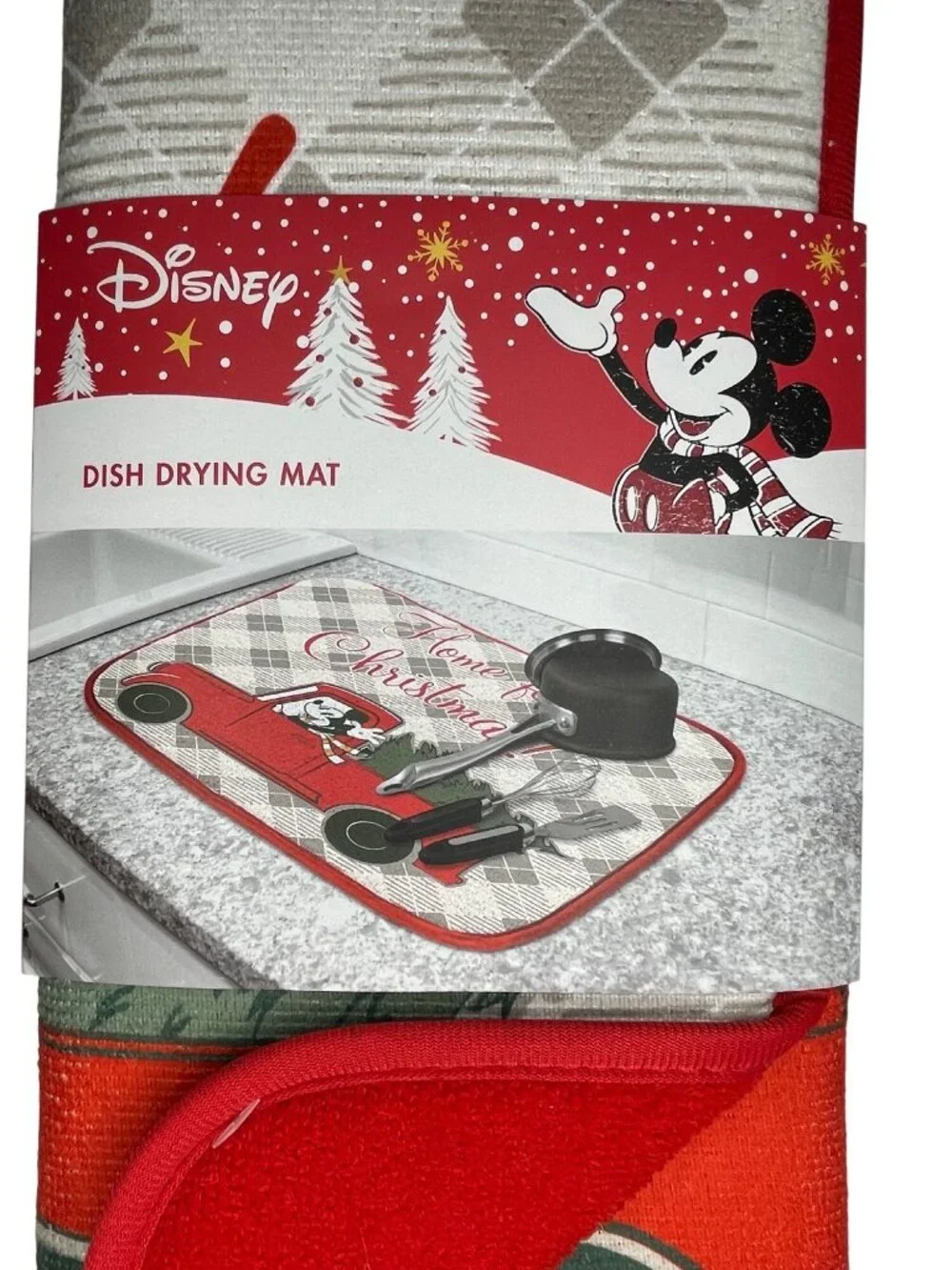 Disney Mickey Mouse Holiday Dish Drying Mat 16
